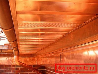 Filing copper roof overhangs