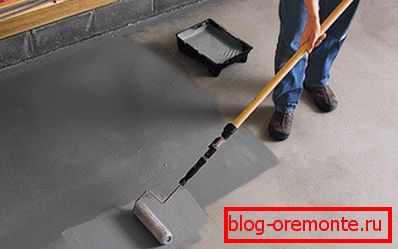 Paint the floor with a roller do it yourself Paint the floor with a roller do it yourself