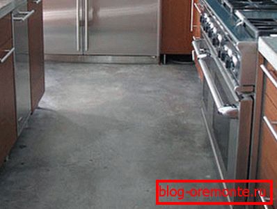 Concrete coating on the floor