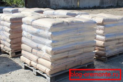 Portland cement in bags