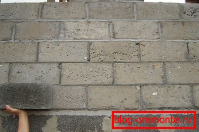 The surface of the masonry requires a mandatory finish.