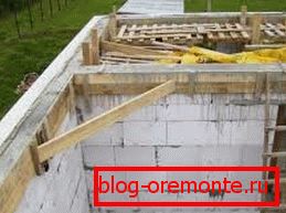 Reinforced concrete belt for floor slab.