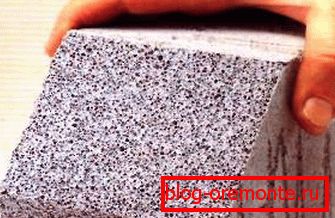 If necessary, it is very easy to cut off any part of the block, since it has a rather soft structure. If necessary, it is very easy to cut off any part of the block, since it has a rather soft structure.