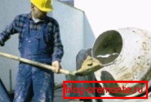 When cooking in a concrete mixer, you can calculate the ratio in shovels When cooking in a concrete mixer, you can calculate the ratio in shovels