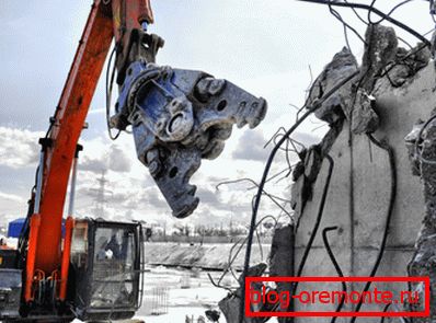 Use of a hydraulic demolition cutter Use of a hydraulic demolition cutter