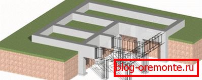 An example of a foundation with a complex shape. An example of a foundation with a complex shape.