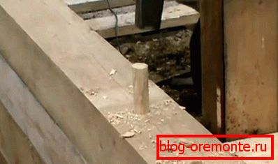 Example of fastening with a round dowel Example of fastening with a round dowel