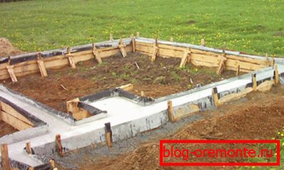 An example of a simple strip foundation