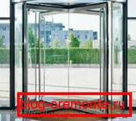 Example of glass rotor doors