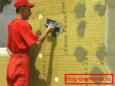 An example of walls, insulated with mineral wool An example of walls, insulated with mineral wool