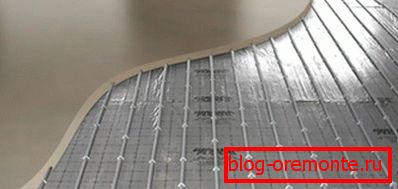 The principle of pouring a warm floor. The principle of pouring a warm floor.