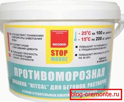 Additive Nitcal for concrete and mortar Additive Nitcal for concrete and mortar