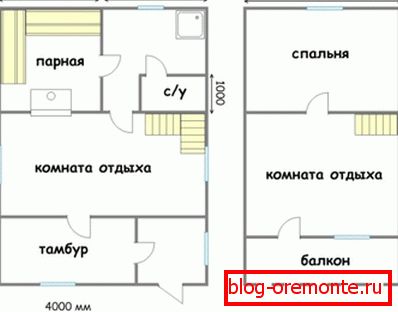 Project of a house 6x9 from a bar with a mansard (first and mansard floor) Project of a house 6x9 from a bar with a mansard (first and mansard floor)