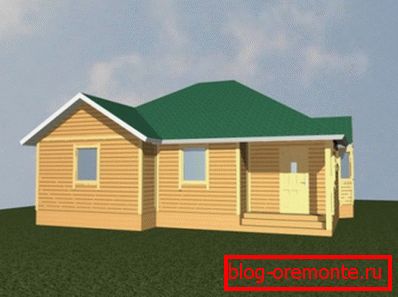 Project of the house from a bar 10 on 10 Project of the house from a bar 10 on 10