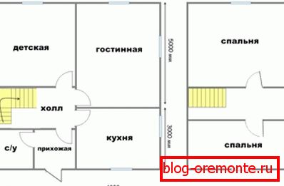 The project of the house of 8 8 8 aerated concrete with two bedrooms on the attic floor The project of the house of 8 8 8 aerated concrete with two bedrooms on the attic floor