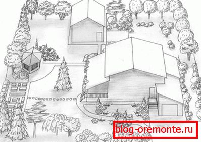 Project image of a house with a plot Project image of a house with a plot