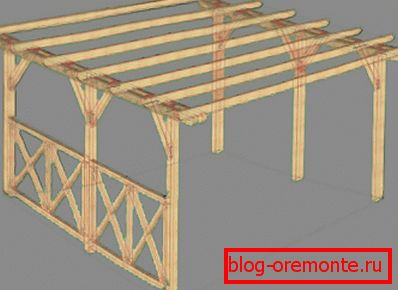 Simple oak canopy construction Simple oak canopy construction