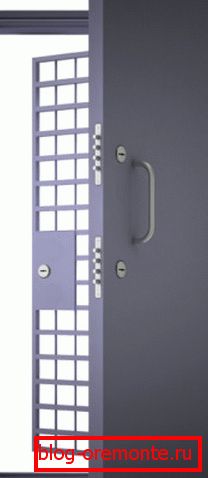 Fire door with grill Fire door with grill