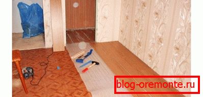 The process of laying laminate