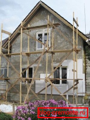 Facade insulation process Facade insulation process