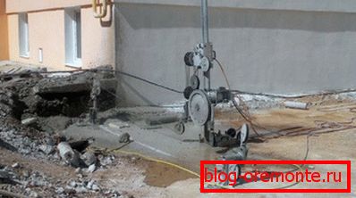 Works rope machine for cutting concrete Works rope machine for cutting concrete