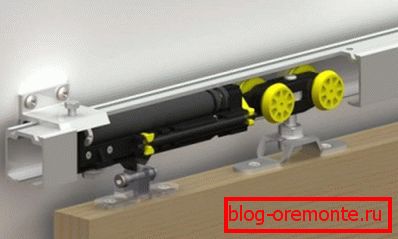 Sliding mechanism for hinged doors Sliding mechanism for hinged doors