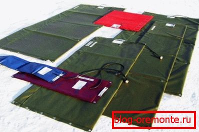 Various types of electric mats for creating warm formwork Various types of electric mats for creating warm formwork
