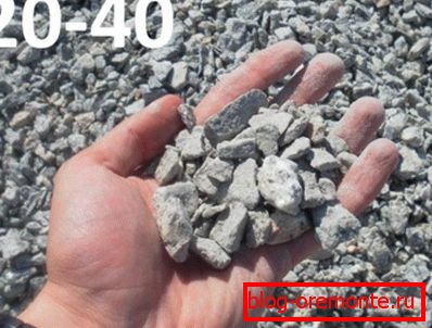 The size of the crushed stone fraction is 20-40 mm. The size of the crushed stone fraction is 20-40 mm.