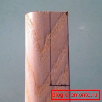 Marking notches for fit to the wall