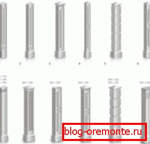 Various concrete fence posts Various concrete fence posts