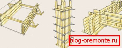 Variants of foundation formwork Variants of foundation formwork