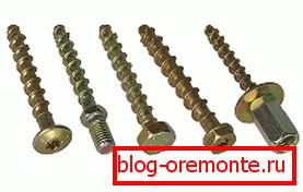 Types of self-tapping screws for concrete: photo Types of self-tapping screws for concrete: photo