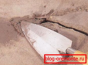 Repair of the concrete surface Repair of the concrete surface