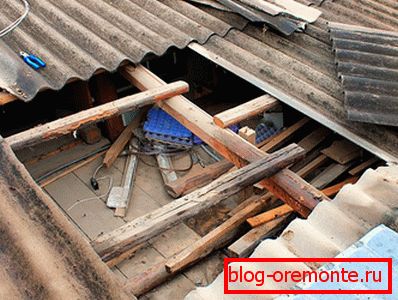 Roof repair with slate coating