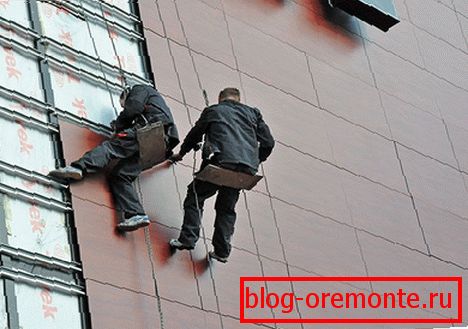 Repair of the ventilated facade