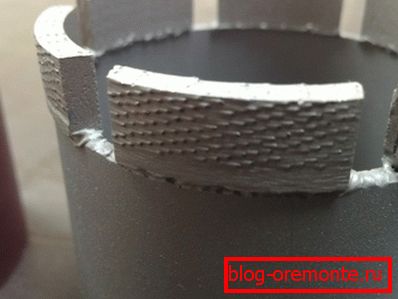 Cutting edge of the crown with sputtering Cutting edge of the crown with sputtering