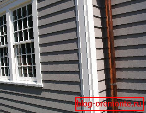 Painted wood siding