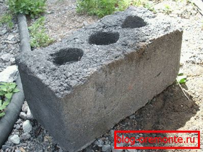 Self-made block of concrete Self-made block of concrete