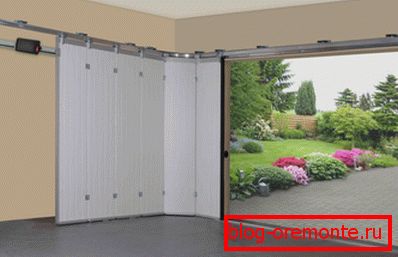 Sliding doors on the garage Sliding doors on the garage