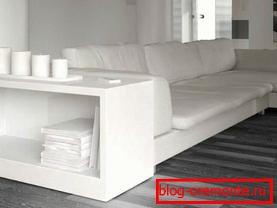 Gray laminate and white furniture