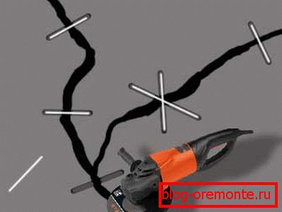 Crack splice pattern Crack splice pattern