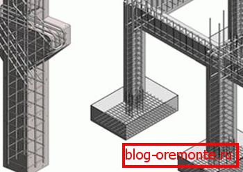 Schemes of reinforcement of vertical structures