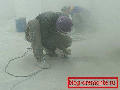 Grinding a concrete floor with your own hands at home Grinding a concrete floor with your own hands at home