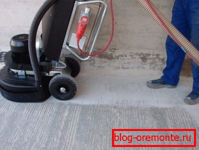 Grinding a concrete floor with a helicopter is easy and convenient Grinding a concrete floor with a helicopter is easy and convenient