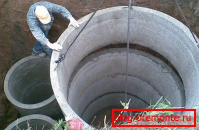 Drain pit of concrete rings will ensure the preservation and filtration of wastewater Drain pit of concrete rings will ensure the preservation and filtration of wastewater