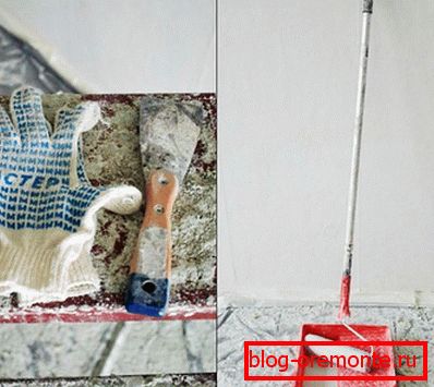 By gluing newspapers By gluing newspapers