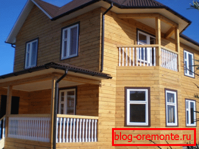 Modern house from a bar with a section of 150 mm. Modern house from a bar with a section of 150 mm.