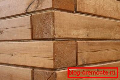 Log cabin with planed timber with seam insulation Log cabin with planed timber with seam insulation