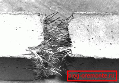 Steel fiber concrete in the cut Steel fiber concrete in the cut