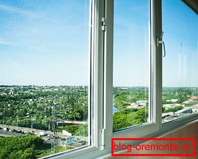 Fiberglass windows on the balcony